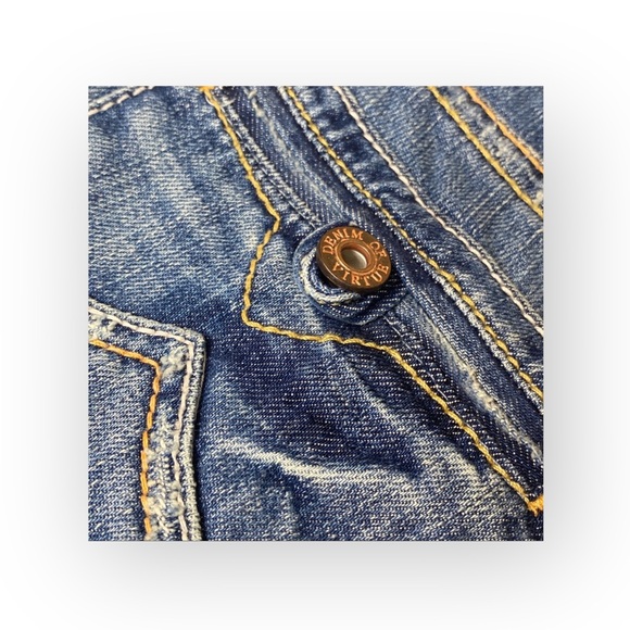 new Denim of Virtue ㋛ Y2K Patience Button Pocket Denim Jeans ㋛ Old Stone ㋛ 31 ㋛ - Picture 9 of 16